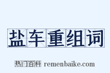 盐车重组词是什么意思的图片